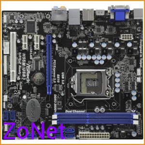 Материнская плата бу ASRock H55M/USB3 {не работает 1 слот памяти}