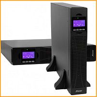 ИБП Powerman Online RT 2000 (1800W, 2U/stand, 4х12V/9Ah, 8хIEC320, LCD, USB, RS232, SNMP)