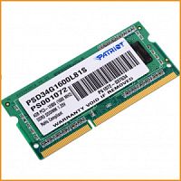 Оперативная память Patriot 4GB DDR3 PC3-12800 [PSD34G1600L81]