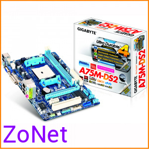 Материнская плата бу Gigabyte GA-A75M-DS2