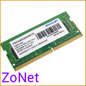 Оперативная память Patriot Signature Line 8GB DDR4 SODIMM PC4-19200 [PSD48G240081S]