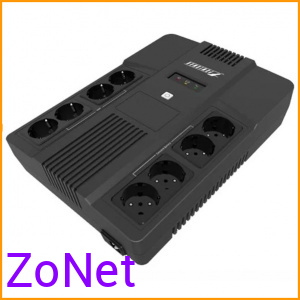 ИБП Powerman Brick 1000 (UPS+Surge, 8xSchuko, 12V/9Ah, 600W)